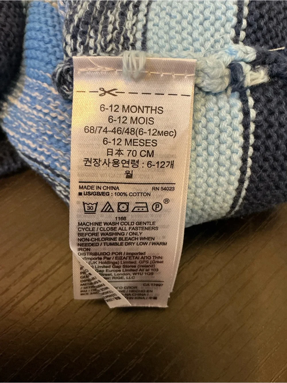 GAP Striped Hooded Knit Sweater Jacket in Blue, Navy, Tan, Mint